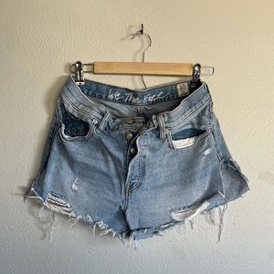 Free People High Rise Jean Shorts